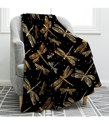 Ainori Ultra Soft Butterfly Floral Throw Blanket - Lightweight Fleece, 40x50 Inches, Perfect For Couches, Beds, Gifts