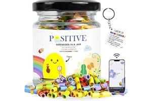 AMAQUANG 90+ Positive Messages with NFC Keychain, Unique Gifts for Women, Affirmation Cards, Positive Affirmations Cards, Christmas Gifts for Teen Girls, Self Care Gifts, Motivational Gifts, Affirmation Jar