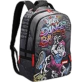 UNIKER Graffiti Laptop Backpack for 15.6 Inch Laptop Work Travel, Designer Daypack Edgy College Backpack Computer Bag,Panda Break Dancer Hiphop
