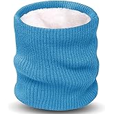 XFUEL Fleece Lined Neck Warmer Gaiter for Men Women Winter Knitted Face Scarf Ski Neck Cover for Cold Weather