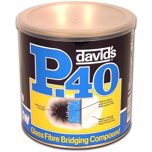 Upol Isopon P40 Fibre Glass BodyFiller 1L Used on Bare Steel And Original Paint Repairs Damaged