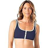 Nautica Women's Bikini Top –Swim Top, Quick-Dry, Removable Pads, UPF Sun Protection, Beachwear