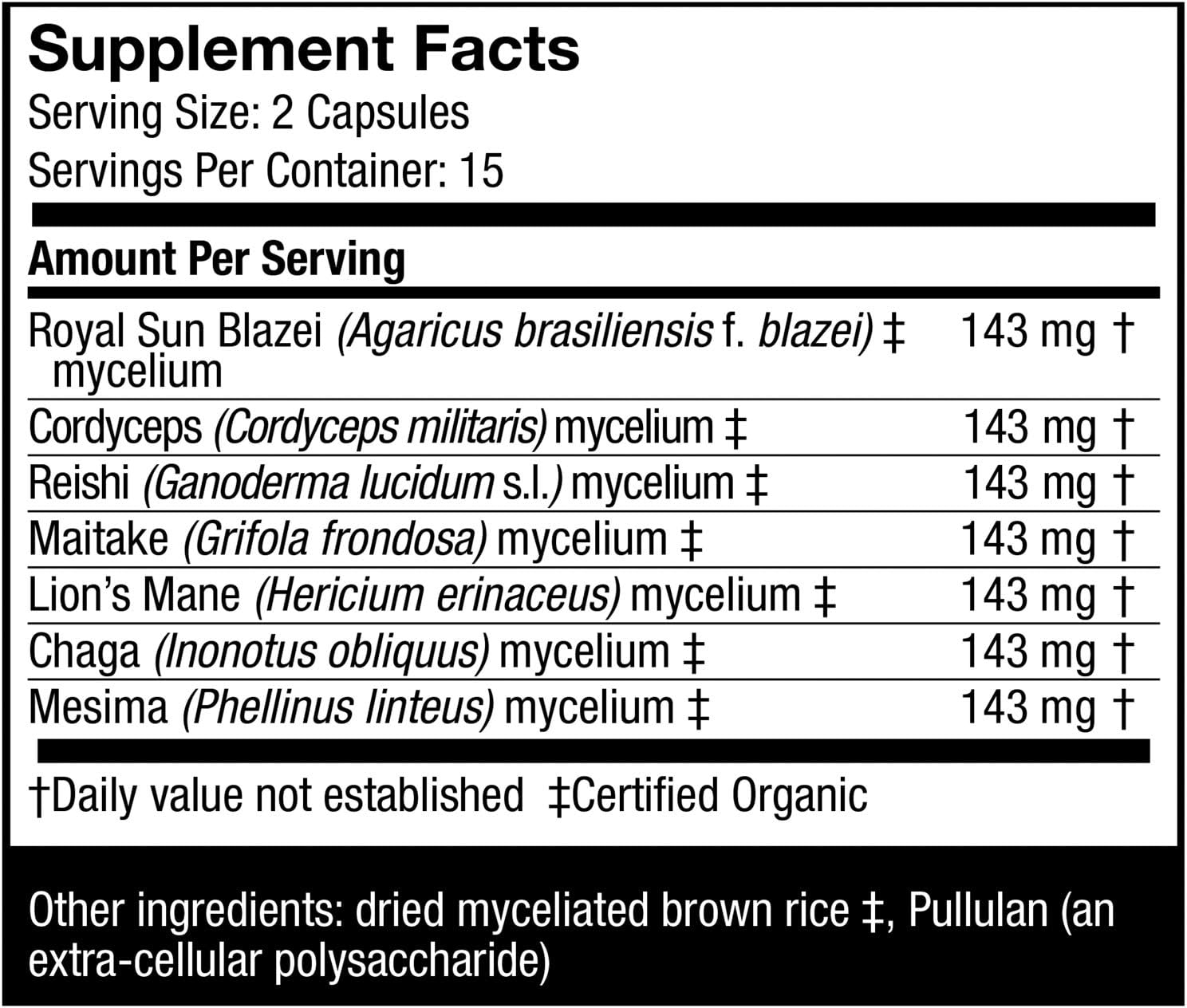 Host Defense, Stamets 7 Capsules, Daily Immune Support, Mushroom Supplement with Lion’s Mane, Reishi, Vegan, Organic, 30 Capsules (15 Servings): Health & Personal Care