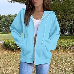 MKLUNJOP Jackets For Women Zip Up Hoodie Women 2025