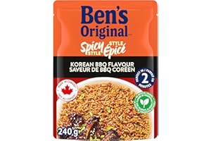 BEN'S ORIGINAL Spicy Style Korean BBQ, Long Grain Rice and Side Dish, 240g Pouch