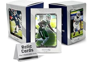 PRESSTINE MARKETING 100 Assorted Football Cards, Carefully Curated Football Trading Cards from The 70's to Present - Includes 2 Memorabilia Cards (Autograph or Jersey) - from Trusted Manufacturers & Brands