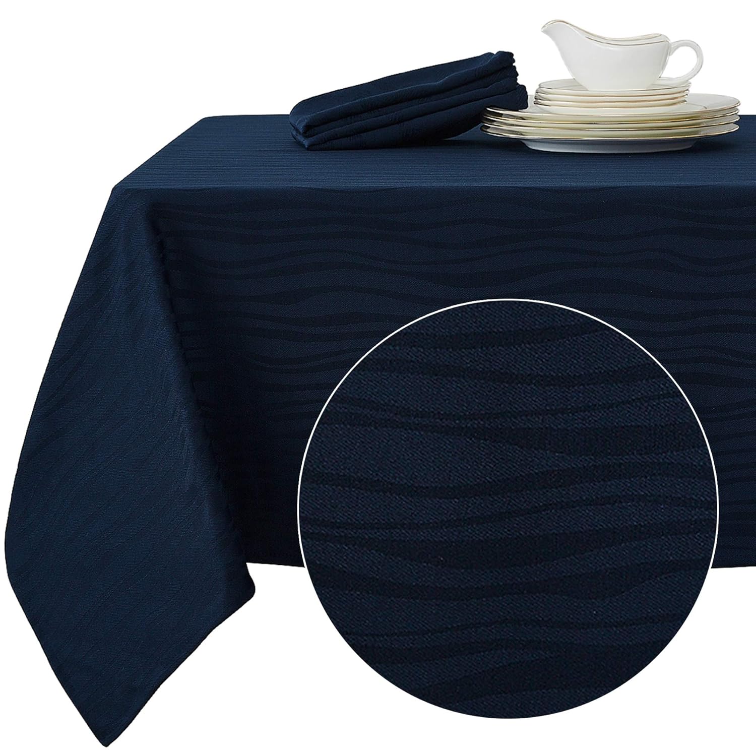 Best Table Runner With Matching Tablecloth Navy