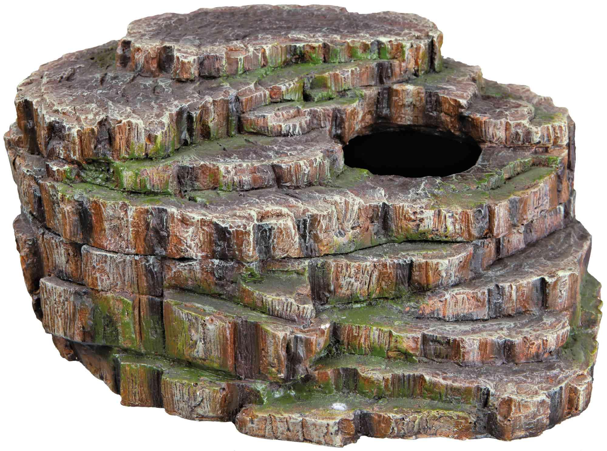 TRIXIE snake cave - rainforest look - optimal retreat - ideal as a moulting area - also for aquariums - removable lid - polyester resin - 26 x 20 x 13 cm - 76199