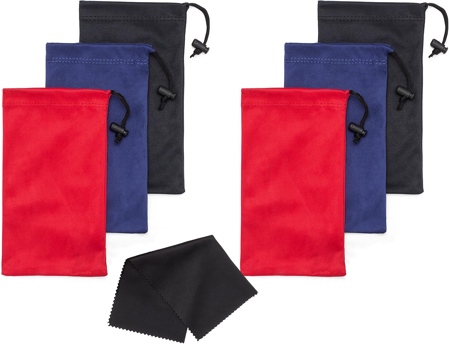 Microfiber Sunglasses Pouch, Soft and Slim Glasses Case Phone Pouch with Drawstring spring Closure,