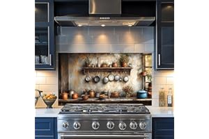 NYZE Kitchen Wallpaper Self Adhesive Oil Proof Sticker Waterproof Backsplash Wall Protector Film Removable Paper for Cupboard 30 X 16 inch