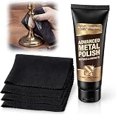 Mysora Metal Polish Cream Kit 100g with 3 Cleaning Cloths | Metal Polish Paste for Pewter, Silver, Brass, Copper, Aluminum, Stainless Steel, Jewelry, Wheels and Trim
