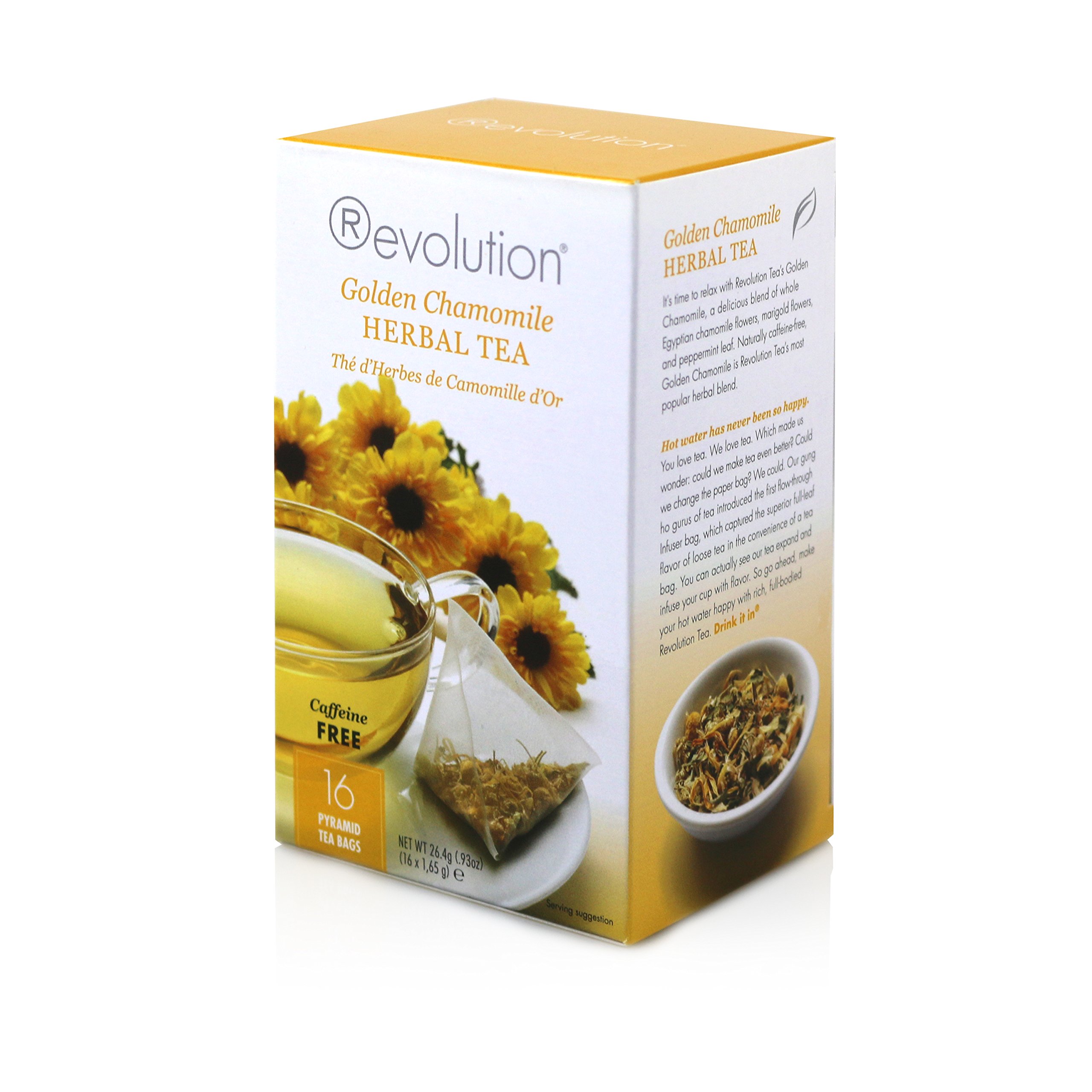 Revolution Tea Golden Chamomile Herbal Tea Premium Full Leaf