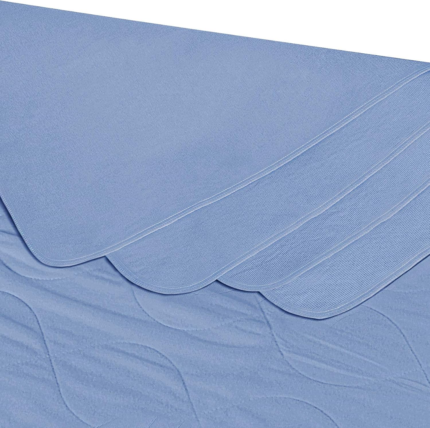 Utopia Bedding Waterproof Incontinence Underpads 34" x 52" (Pack of 4) - Washable and Reusable Bed Pads - Quilted and Absorbent Protector Pads for Adults and Kids (Blue): Health & Personal Care