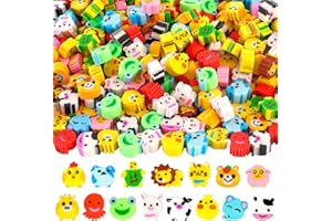 KINYFY 240 Pcs Mini Animal Erasers for Kids,Cute Pencil Erasers Fun Erasers for Kids Party Favor Home School Work Classroom Rewards Prizes Gifts (Animal)
