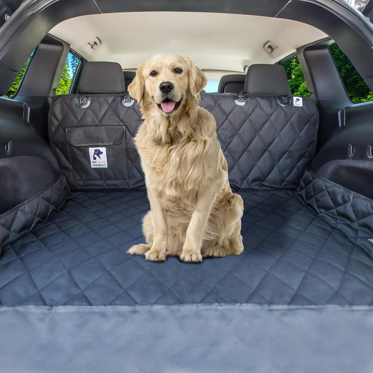 Dog Cargo Liner for SUV, Van, Truck & Jeep - Waterproof, Machine Washable, Nonslip Pet Seat Cover with Bumper Flap will keep your vehicle as clean as ever - XL, Universal Fit - BONUS Carry Bag : Pet Supplies