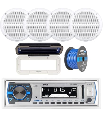 Amazon.com : PYLE PLRMR27BTB Marine Bluetooth Receiver Stereo