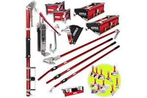 Full Finishing Drywall Set - LEVEL5 | Pro-Grade | Automatic Taper, 10/12" Flat Boxes, Corner Roller, Angle Head, Handles, Com