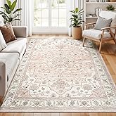 Vibrug Washable Rugs for Living Room Bedroom, 5x7 Area Rugs for Kitchen Office Nursery, Non Slip Low Pile Rug Indoor, Vintage
