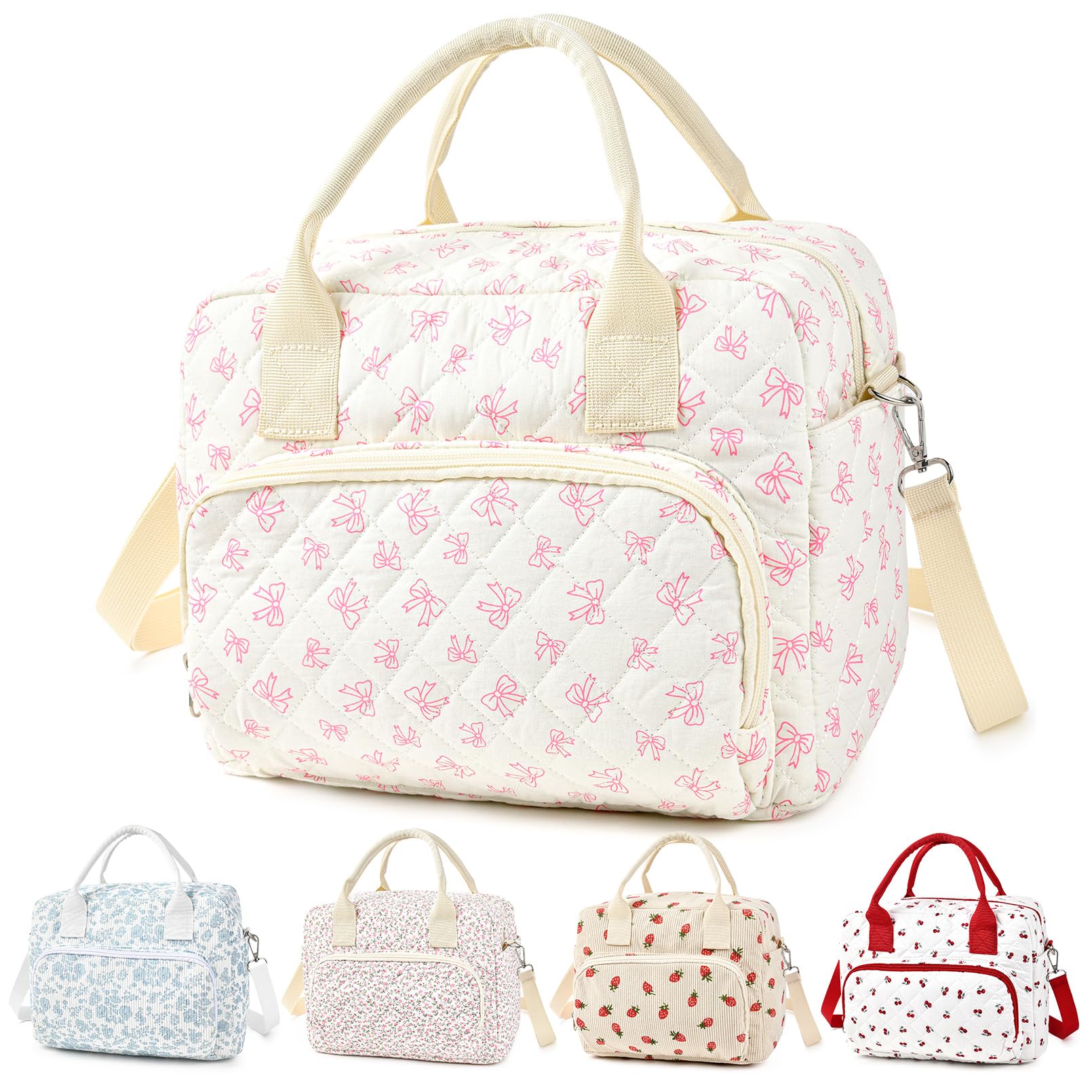 Photo 1 of Insulated Lunch Box for Women Cute Reusable Lunch Bag with Large Capacity Leakproof Portable Tote for Work Picnic Travel Aesthetic Lunch Case for Adults Girls