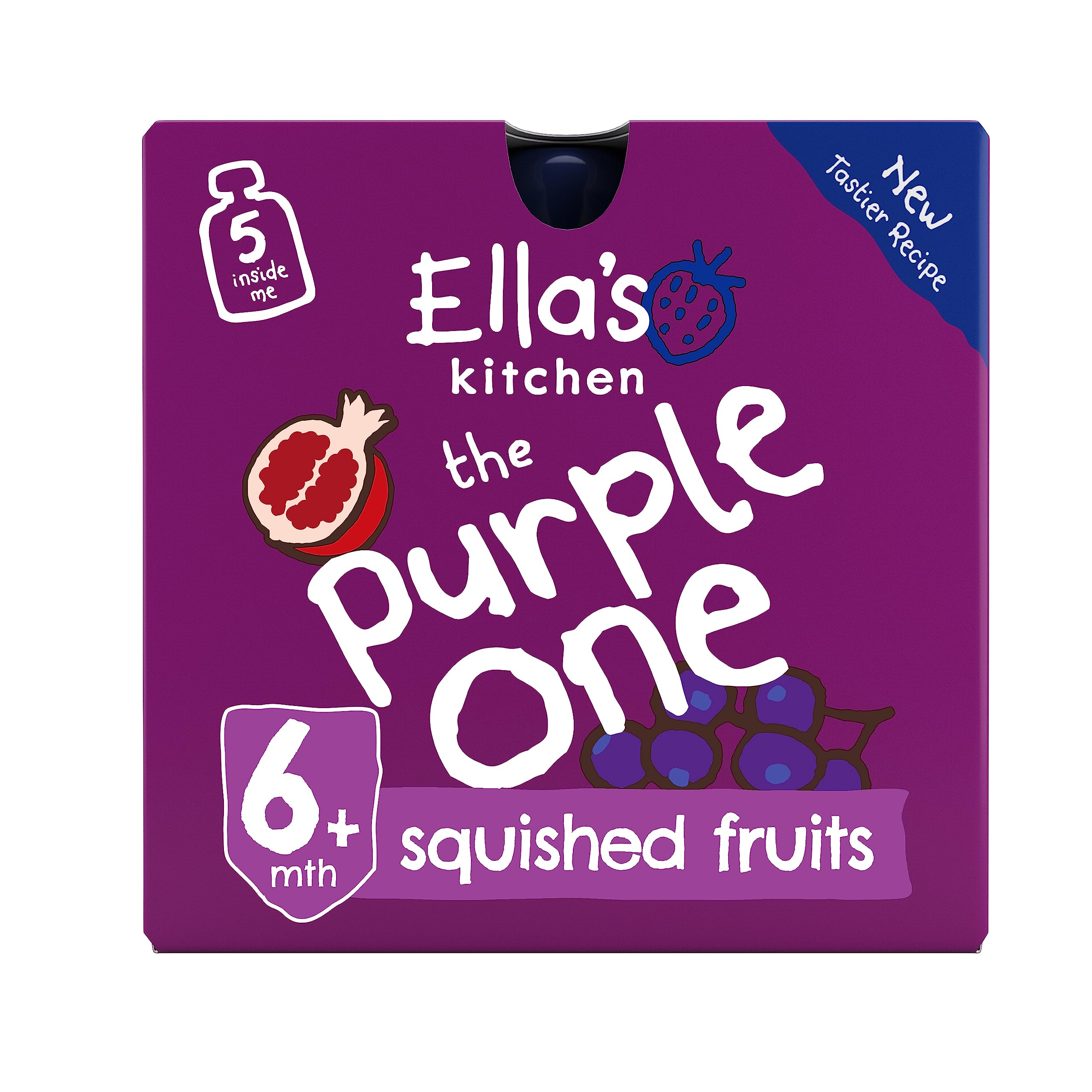 Ella's Kitchen The Purple One Fruit Smoothie, 5 x 90g