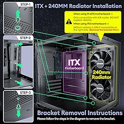 Okinos MATX PC Case, 5 x 120mm Case Fans