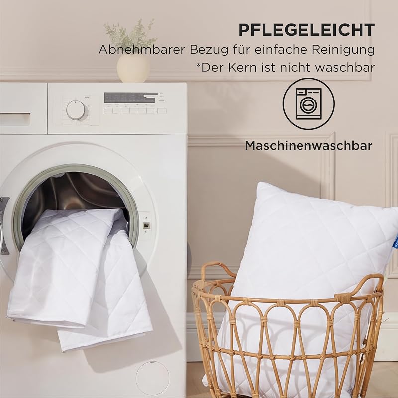 Kopfkissen 40x80 2er Set - Kissen 40x80 Ideal für Allergiker