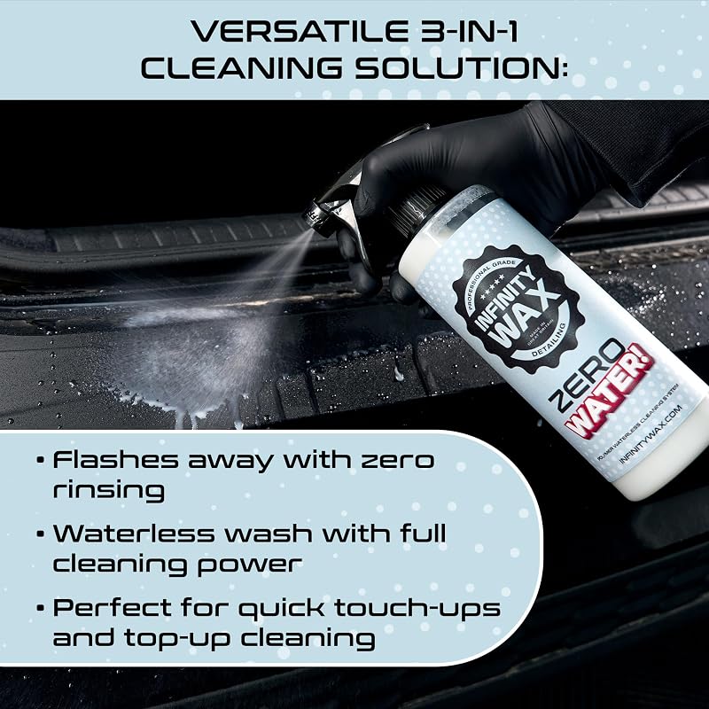 Zero Water 500ml - Spray 3 en 1 sin Agua, Limpieza sin Enjuague, Elimina Manchas de Agua y patinas, Seguro en Todas Las Pinturas y revestimientos, Ideal Donde Hay restricciones de Agua.