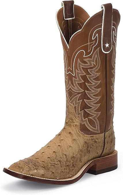 tony lama full quill ostrich boots square toe