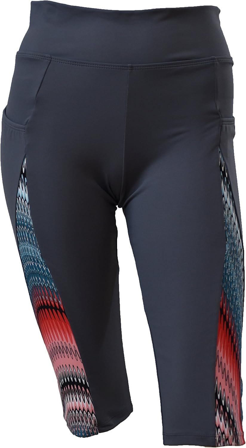 Private Island Women UPF 50+ Beach Shorts Swimsuit Pants Side Pockets Bathing Swim Rash Guard Bottom: Clothing