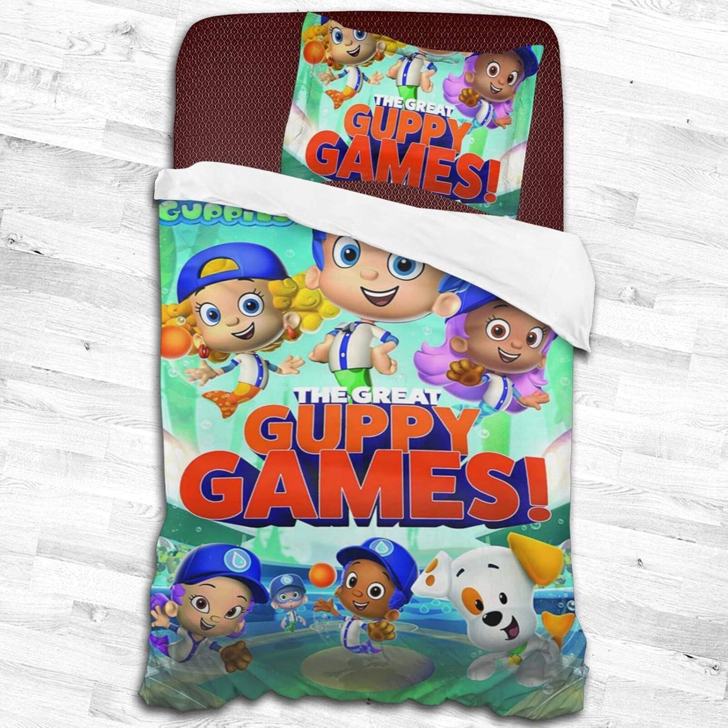 TECHSOURCE Bubble Guppies Duvet Cover Set Bedding Comforter