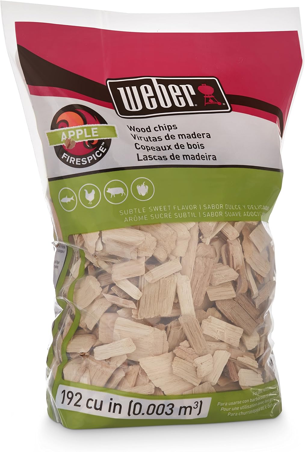 Weber Cubic Meter Stephen Products 17140 Cherry Wood Chips, 192 cu. in. (0.003 cub, 2 lb : Garden & Outdoor