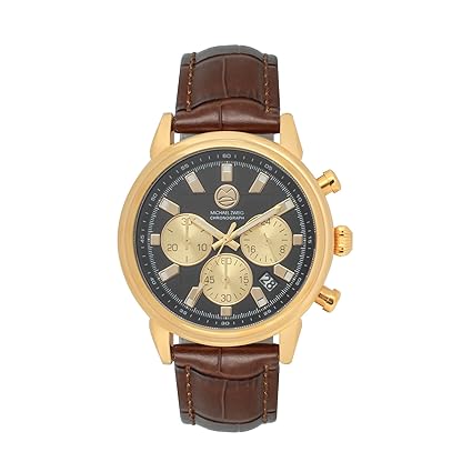 Michael Zweig IVth Dimension Genuine Leather Chronograph Watch