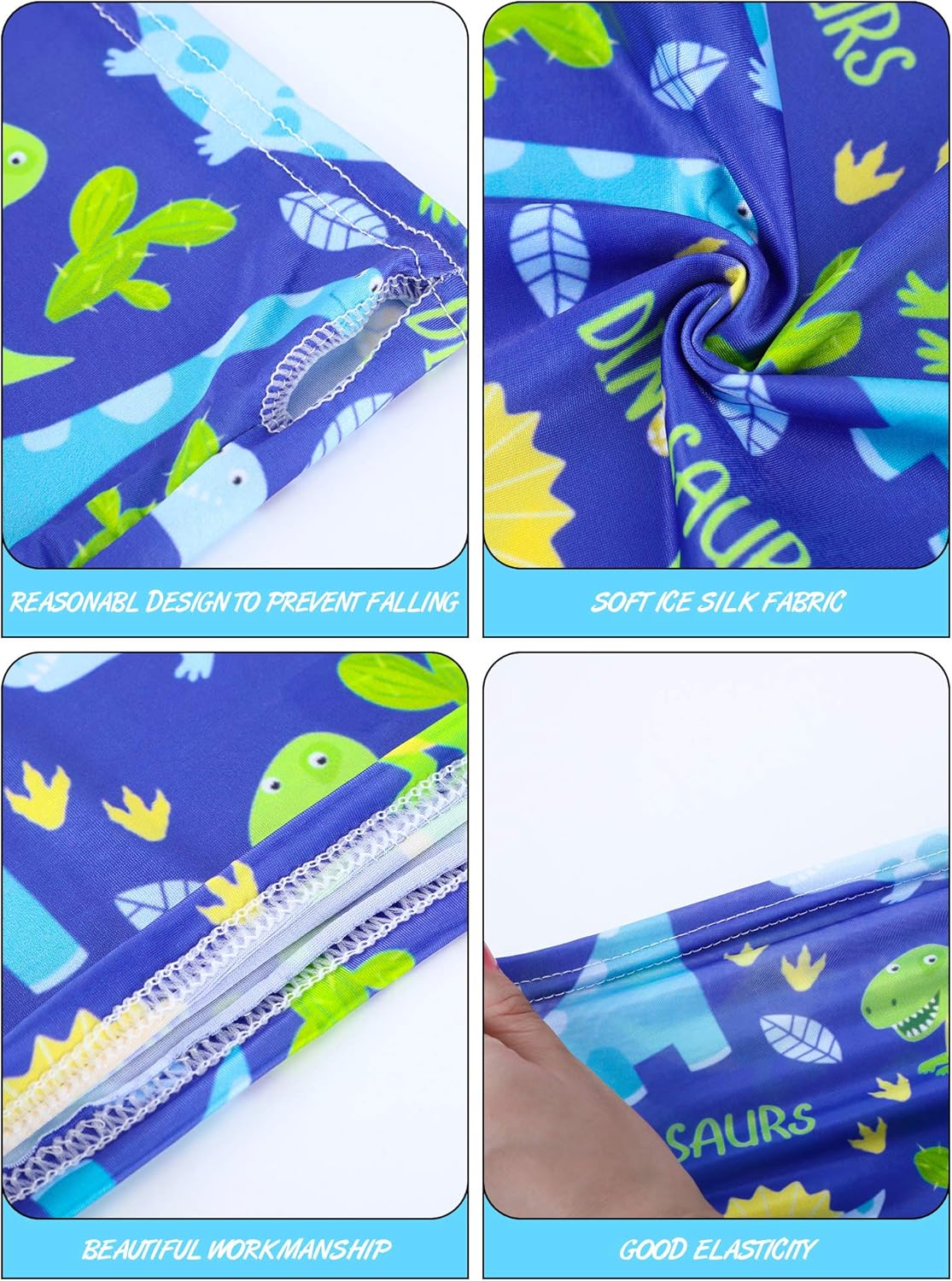 Boao 6 Pieces Kids Summer Neck Gaiter Ice Silk Face Cover Bandanas Non-Slip Balaclava Neck Cover (Solid and Printed Color): Clothing