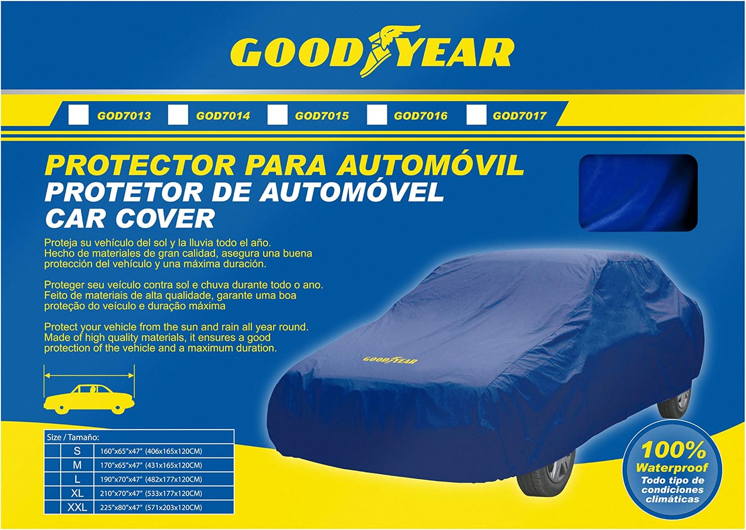 Goodyear GOD7017 Car Cover Size XXL, blue - Image 4
