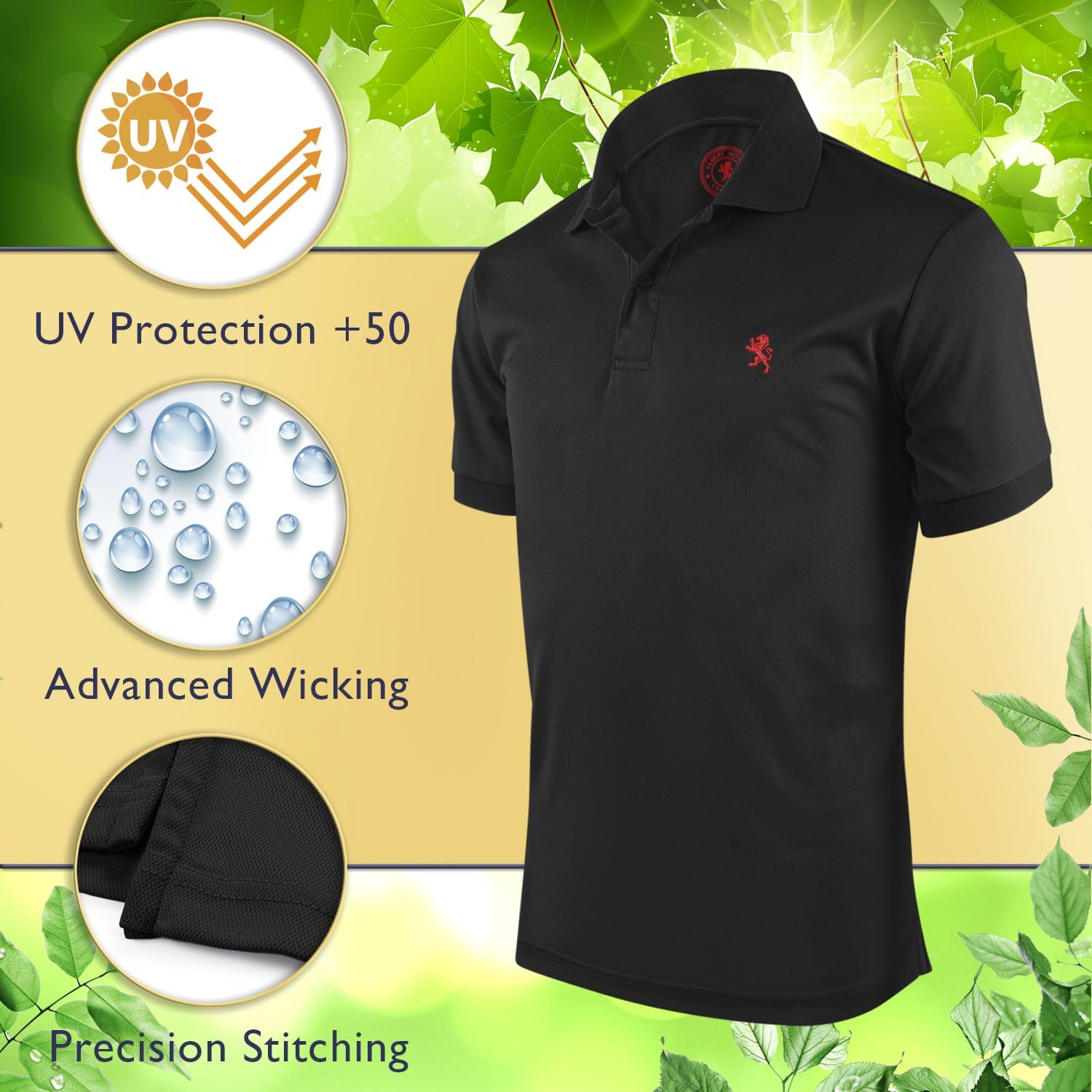 albert morris mens polo shirts