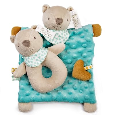 Buy Little Tinkers World Baby Bear Security Blanket Lovey With Cute Stuffed Bear Baby Rattle Ideal For Baby Boys And Girls Super Soft For Newborns Infants And Toddlers Online In Indonesia B082dlcq2b