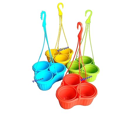 VGreen Impa Hanging Planter (Multi Color) Set of 4