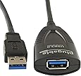 Plugable 5 Meter (16 Foot) USB 3.0 Active Extension Cable with AC Power Adapter Included
