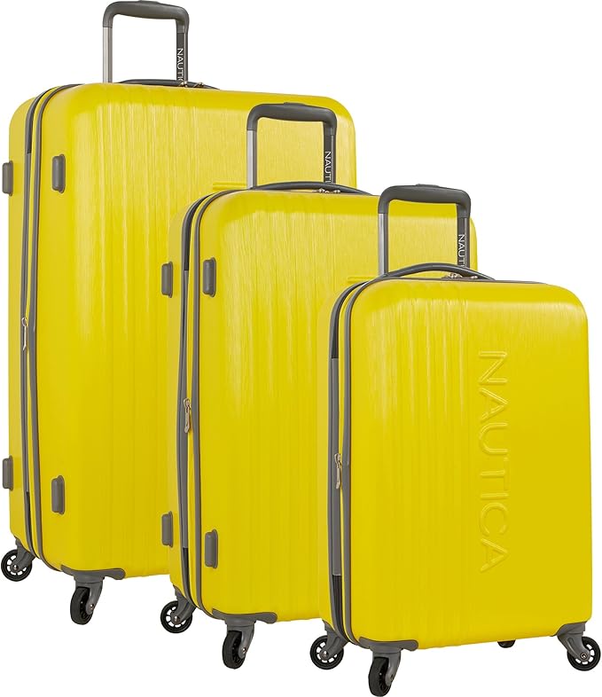 nautica suitcase blue and yellow