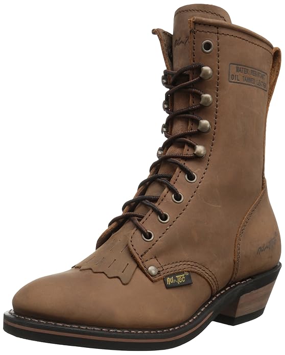 AdTec Women's 8" Packer Brown Work Boot MidCalf