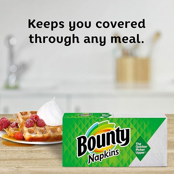 BOUNTY QUILTED TABLE NAPKIN, 12″ X 12″, WHITE