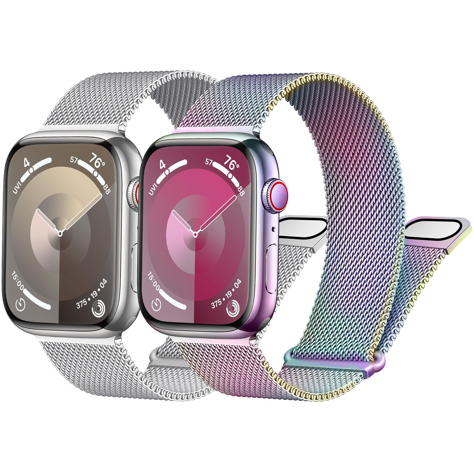 Milanese Loop Band for Apple Watch Strap 40mm 44mm 41mm 45mm 42mm 46mm 38mm 49mm Magnetic Metal Mesh Loop Strap for Apple Watch Ultra Ultra2 Series 10 9 8 7 6 5 4 3 SE SE2