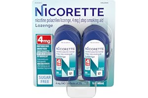 Nicorette 4 mg Coated Nicotine Lozenges to Help Quit Smoking - Ice Mint Flavored Stop Smoking Aid, 20 Count x 4