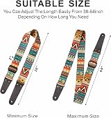 Nefelibata Nylon Guitar Strap with Cowhide Ends 5cm 38-64in Includes Picks view 4