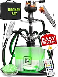 4 Hose Hookah Set with Everything – Black Hookah