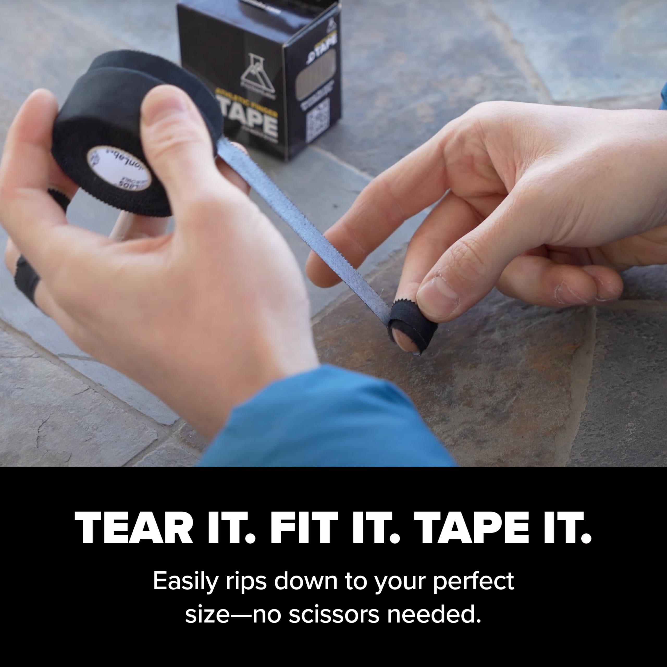 Friction Labs Athletic Finger Tape - Rock Climbing Tape for Skin Protection - 1.5” Zinc Oxide Tape - Protective Sports Tape - Easy Tear, Strong Stick - Recyclable Packaging - 10 Yards