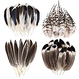 THARAHT 120pcs Natural Feathers Small 4 Styles Bulk