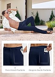 Willit Men's Linen Pants Casual Linen Dress Pants