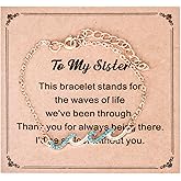 Kivosliviz Sister Bracelet for Women Gifts Unique Mothers Day Birthday Jewelry ideas Brother My Sisters Bracelet