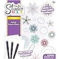 Sunny Days Entertainment Studio DIY Spiral Design Maker | Creative Art Set with 22 Spiral Wheels, Colored Pens, and 20 Sheets of Art Paper for Kids